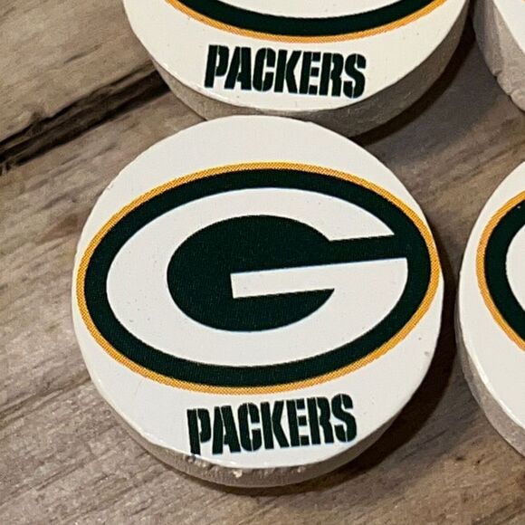 Vintage Green Bay Packers Button Covers Set Of 4 - Picture 3 of 7